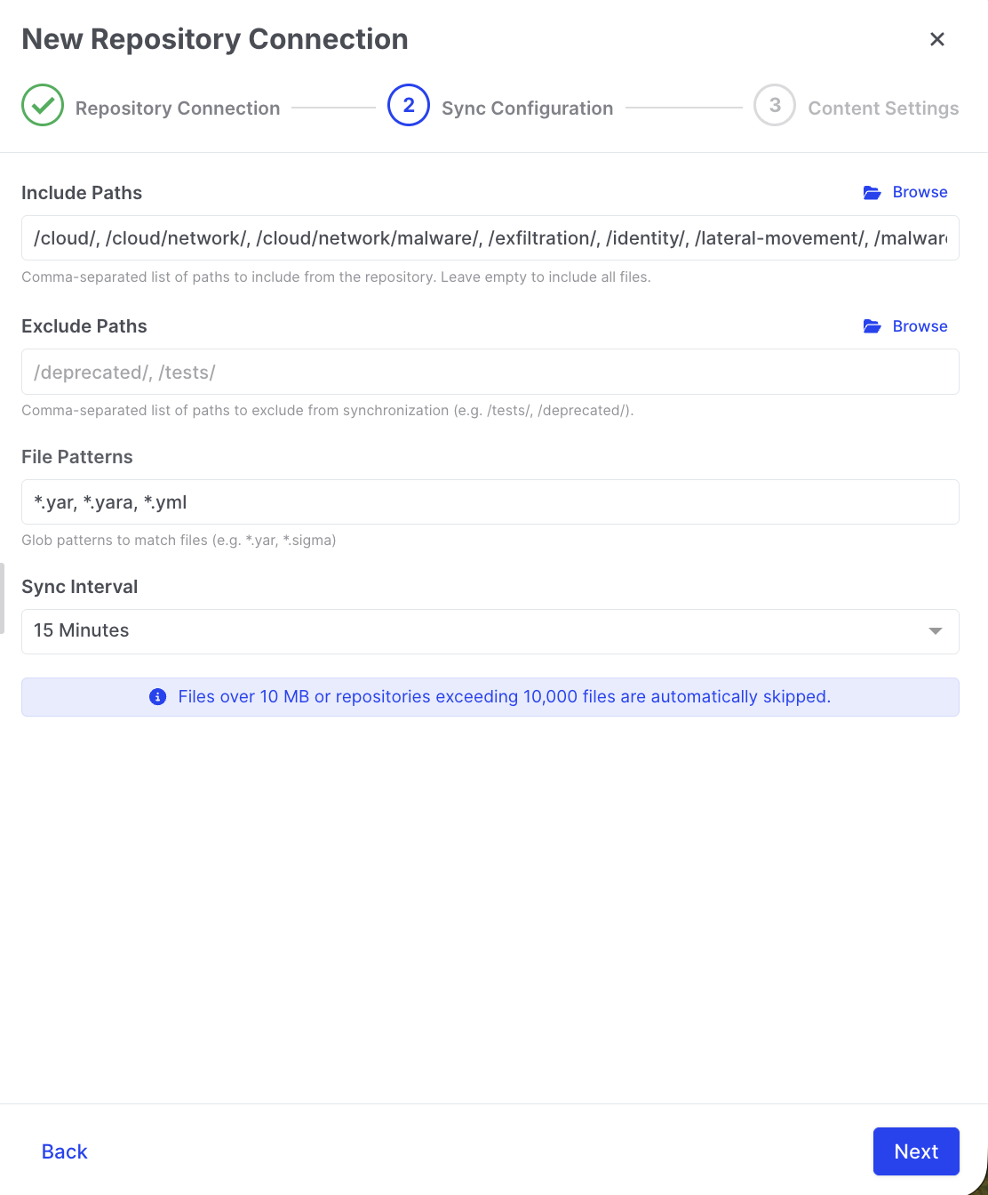 Git Repositories: Sync Configuration